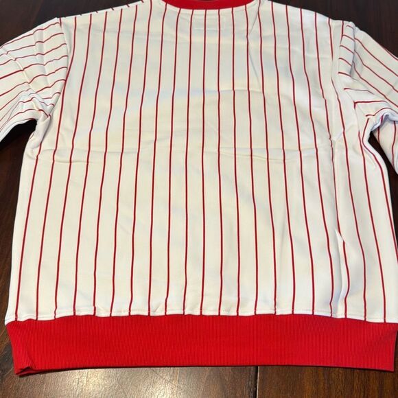 Bogey Boys White Red Striped Crewneck Golf Sweater Men’s Large Pullover - Picture 9 of 9